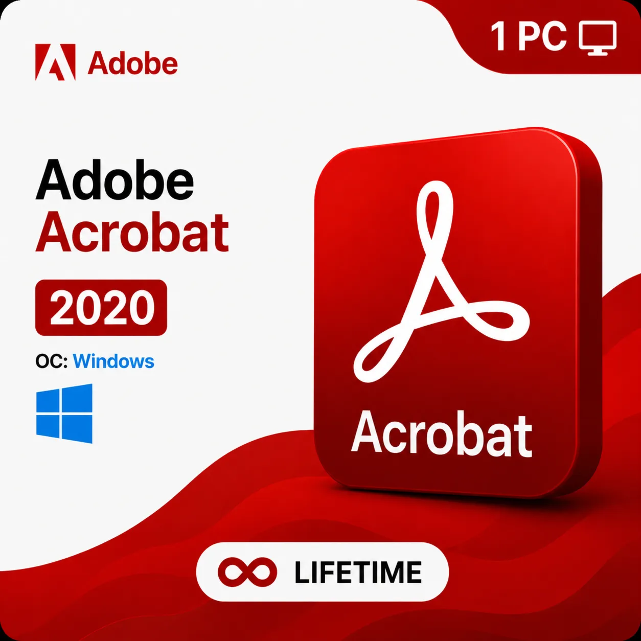 Adobe Acrobat 2020 Windows 1 Device Lifetime