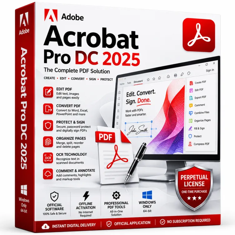 Adobe Acrobat Pro DC 2025 Professional Ключ бессрочной лицензии