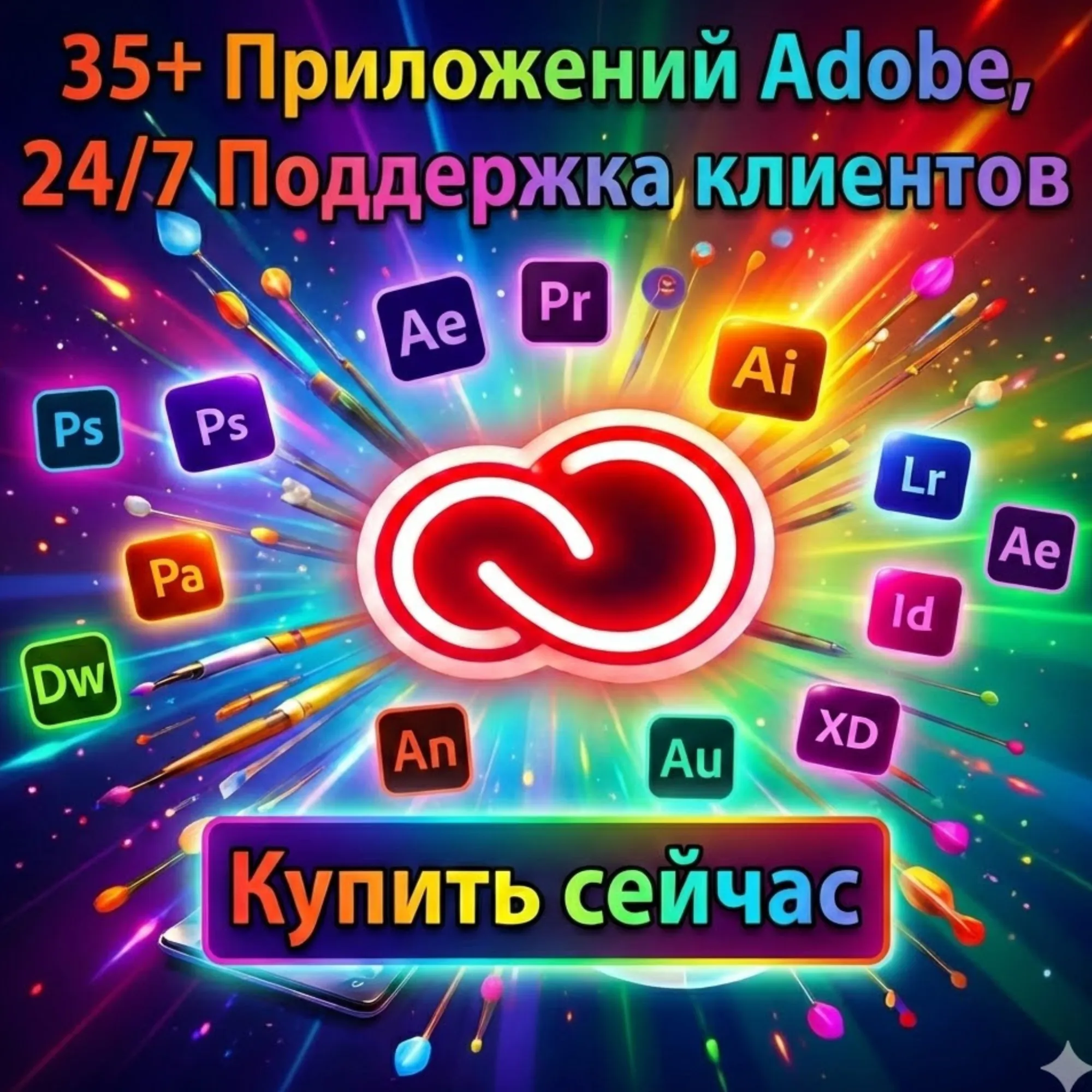 Adobe CC Pro на 1 месяц Личный индивидуальный аккаунт Полная гарантия
