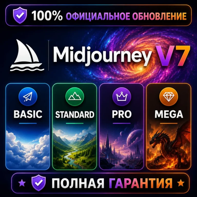 Апгрейд Midjourney V7 Unlimited 1 12 мес 100% Официальный апгрейд ПОЛНАЯ ГАРАНТИЯ