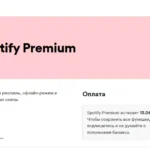 ПЕРСОНАЛЬНАЯ ПОДПИСКА SPOTIFY PREMIUM НА 6 МЕСЯЦЕB