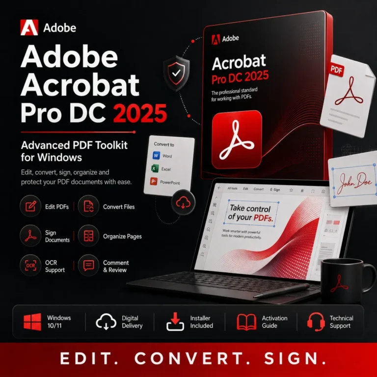 Adobe Acrobat Pro DC 2025 Professional Ключ бессрочной лицензии