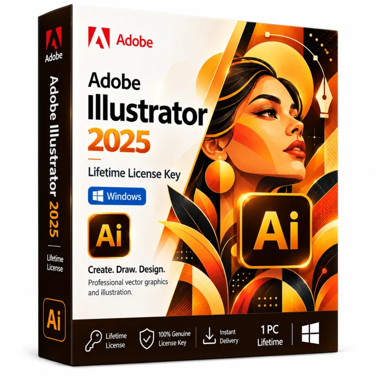 Adobe Illustrator 2025 Глобальная лицензия Windows Мгновенная доставка