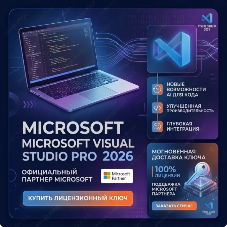 Microsoft Visual Studio Pro 2026 Партнер Microsoft Купить лицензионный ключ