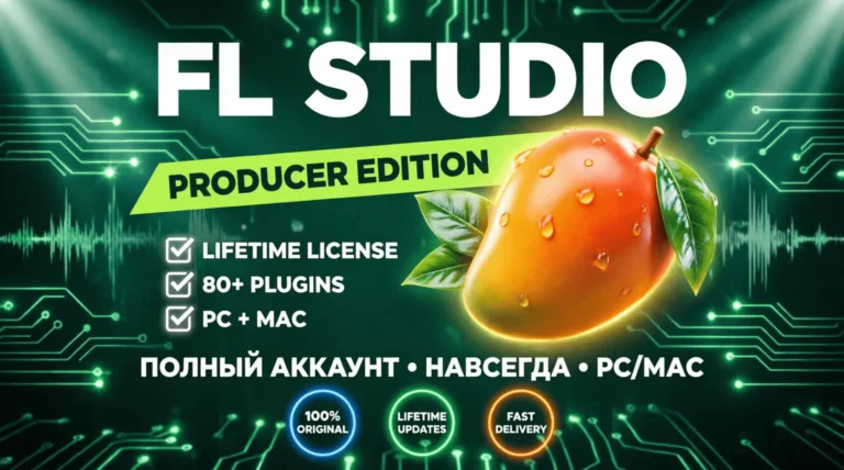 FL STUDIO PRODUCER EDITION ПОЛНЫЙ АККАУНТ С ПОЖИЗНЕННОЙ ЛИЦЕНЗИЕЙ (PC + MAC)