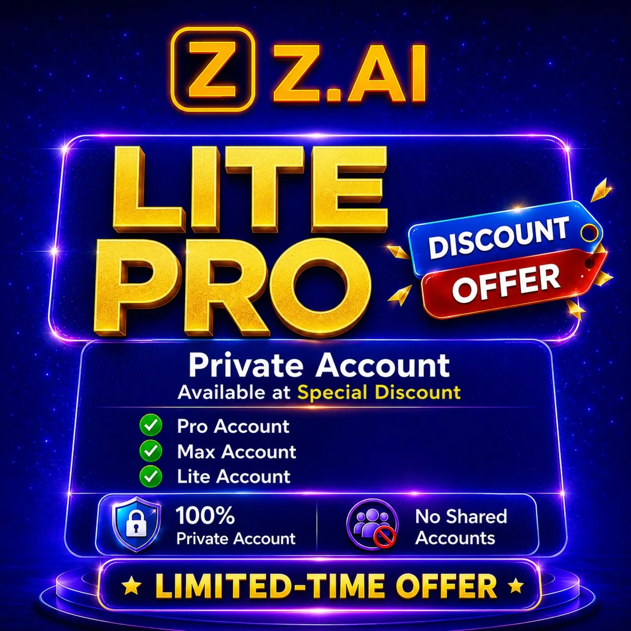 Z.AI Подписка GLM Coding Lite/Pro/Max от 1 до 12 месяцев