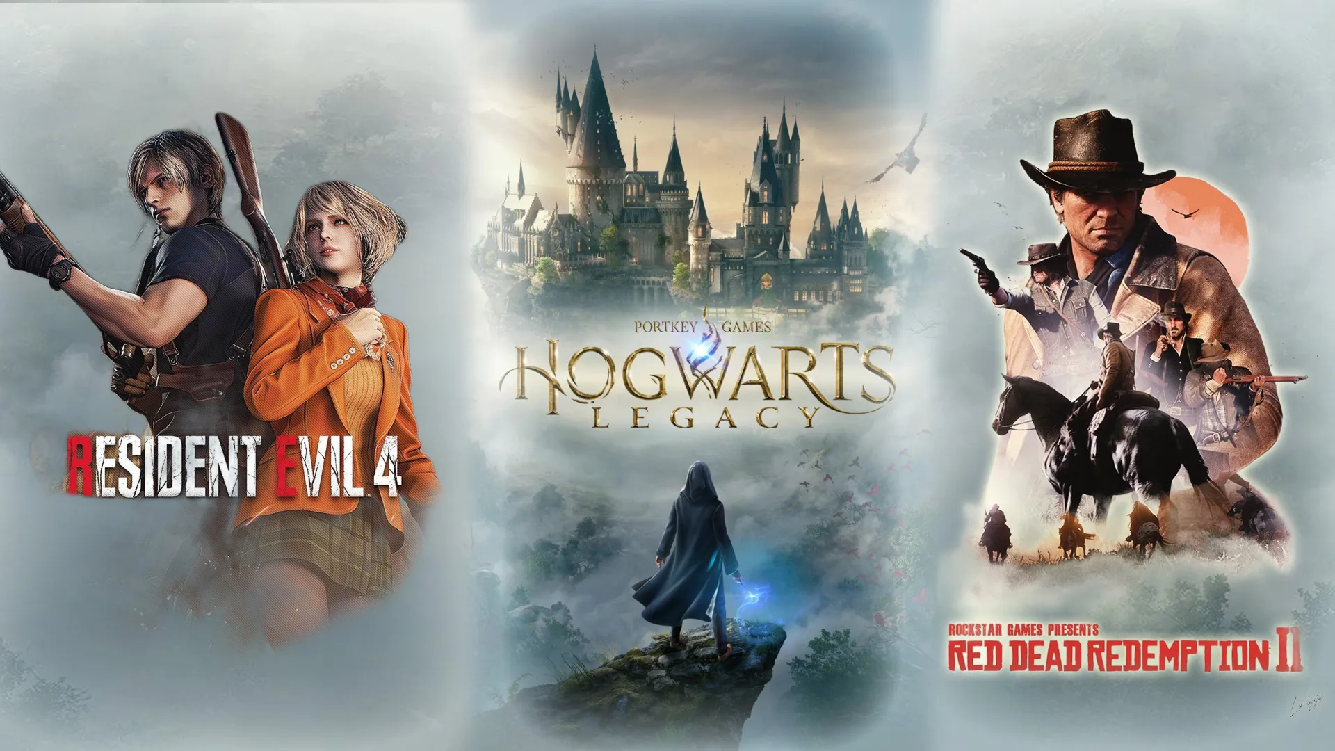 Hogwarts Legacy + RDR 2 + Residet Evil 4 (2023)